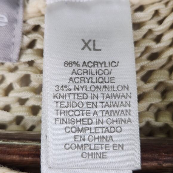 Liz Claiborne Collection Cable Knit Sweater Vest Women’s SZ XL Cream Mock Neck - Picture 4 of 13